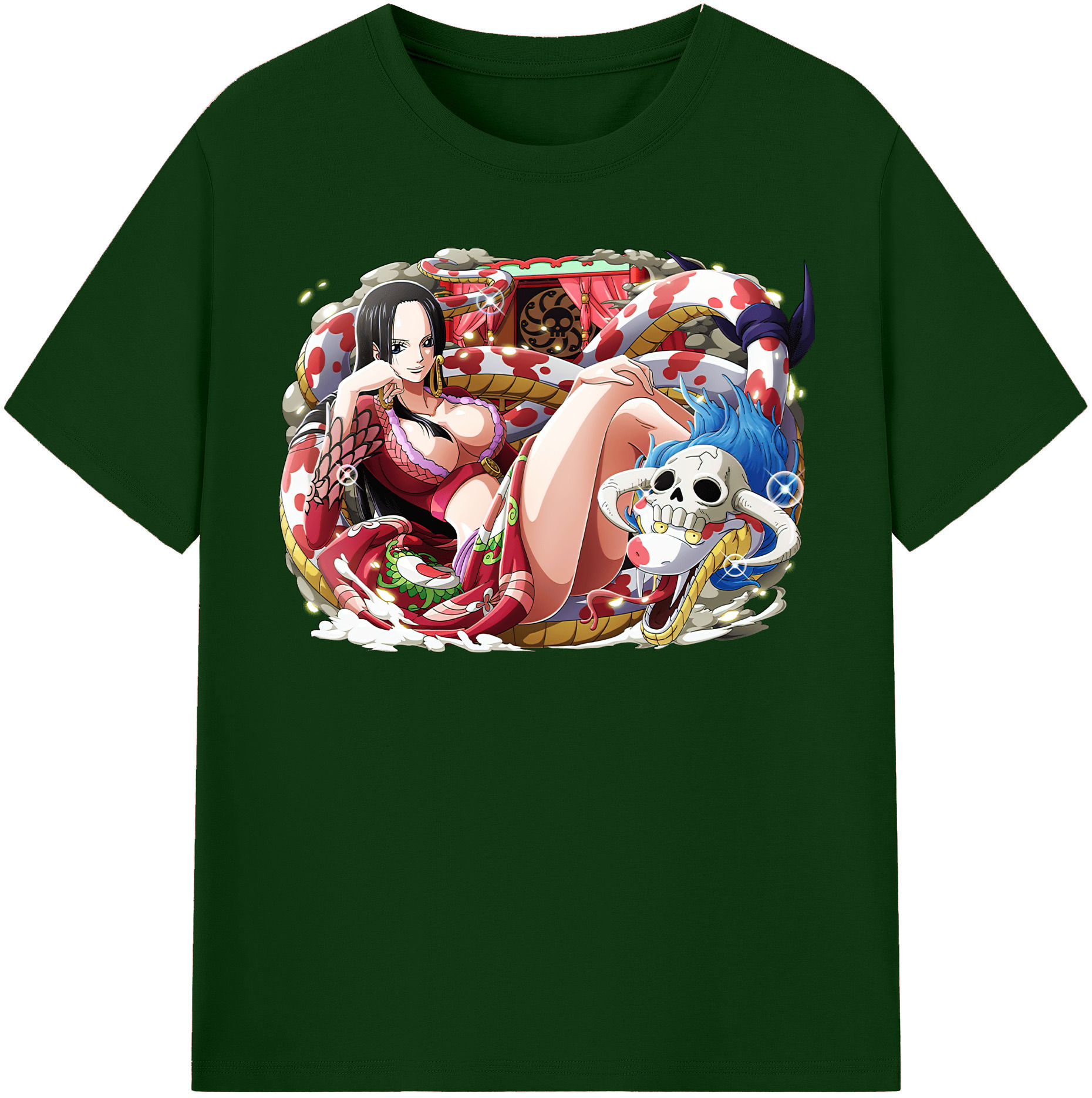 ワンピース ボア・ハンコック ONE PIECE Boa·Hancock 綿100％半袖Tシャツ（フロントプリント）
